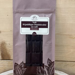 noir république dominicaine au café 70% cacao