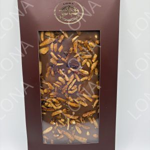 Tablette noir 64% amande caramélisée fleur de sel